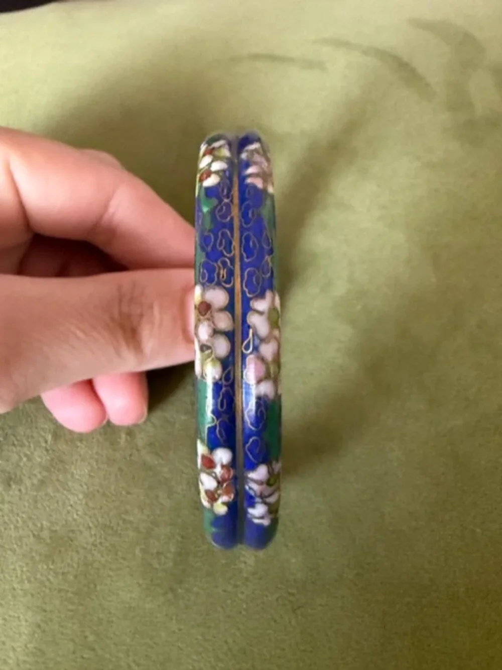 Vintage Cloisonné Double Bangle
